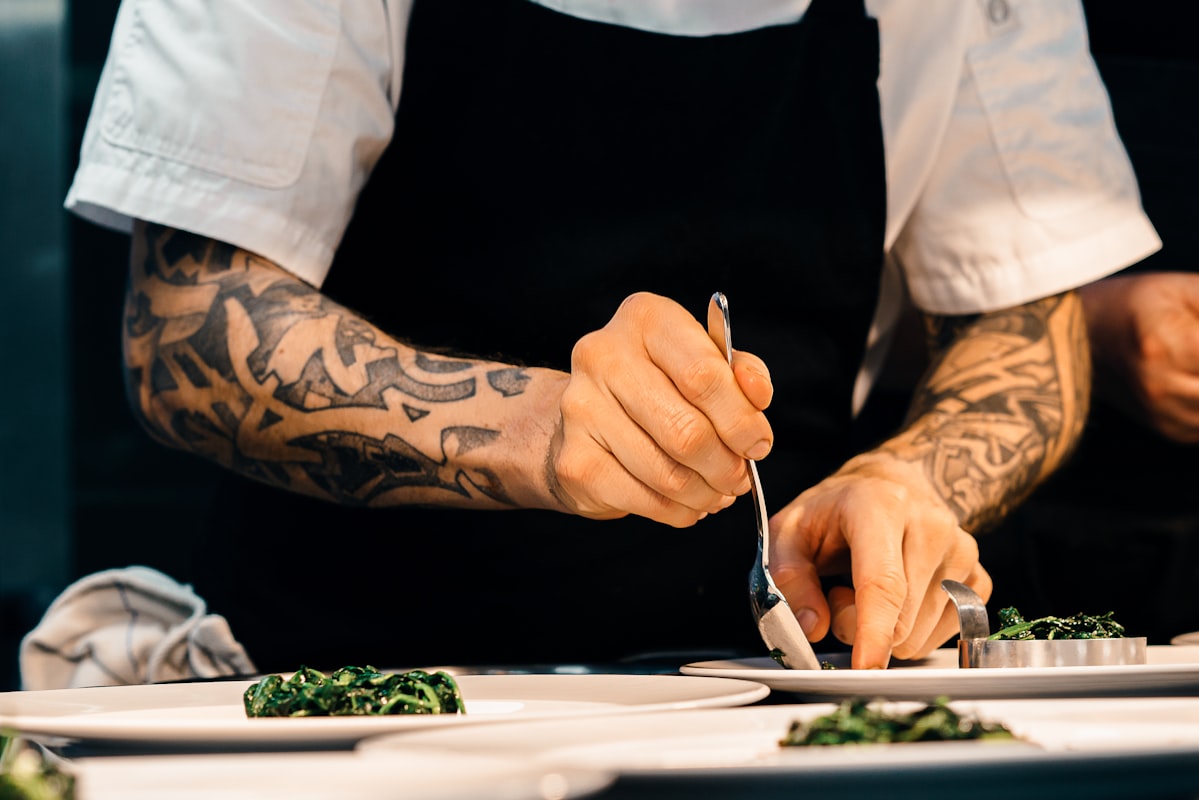 Pan-seared fish with herbs